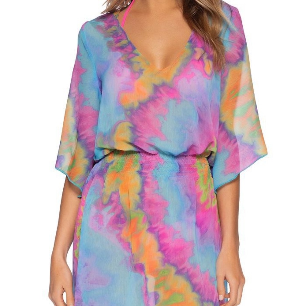 Becca revel tie dye tunic cover up